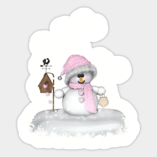 Schneemann Kind Sticker